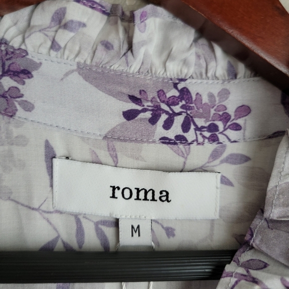 Roma Label Sienna Maxi Dress in Violet Flowers size M NWT - Picture 7 of 10